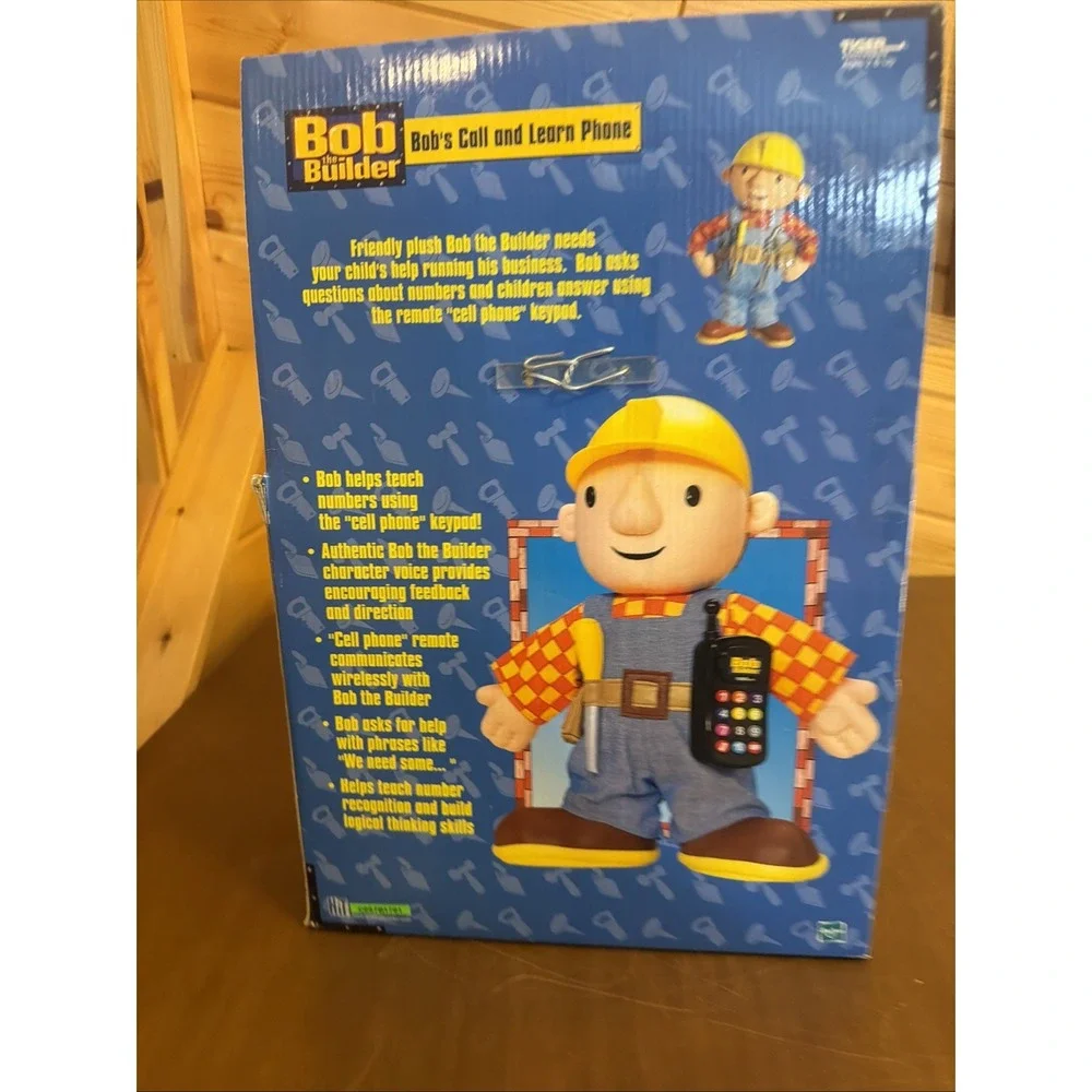 Rare Bob the Builder Talking Action Figure Toy CALL AND LEARN CELL PHONE PLUSH